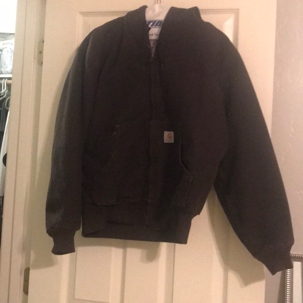 Brown carhartt jacket.